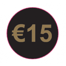 Black & Gold '€15' Labels
